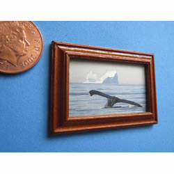 Whale & Iceberg in Wooden Frame